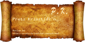 Pretz Krisztián névjegykártya